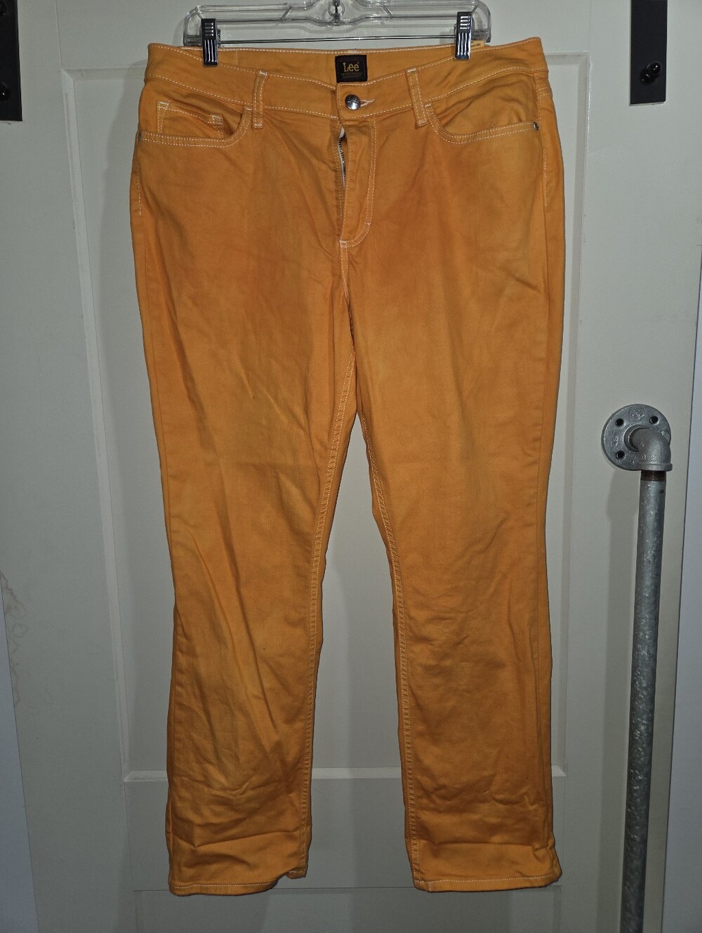 Womens Orange Lee Jeans